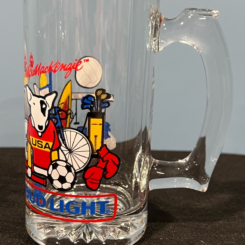 Vtg Spuds Mckenzie Collectable Budweiser Bud Light Beer Mug Sports USA 1988 - Picture 2 of 9